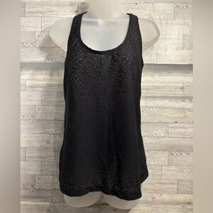 Old Navy Black Eyelet Tank Top